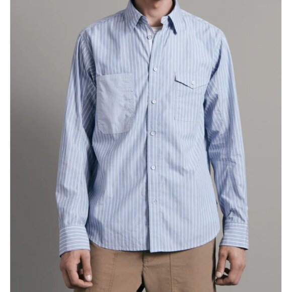 Rag & Bone Engineered Workwear Shirt Blue Striped ( S )